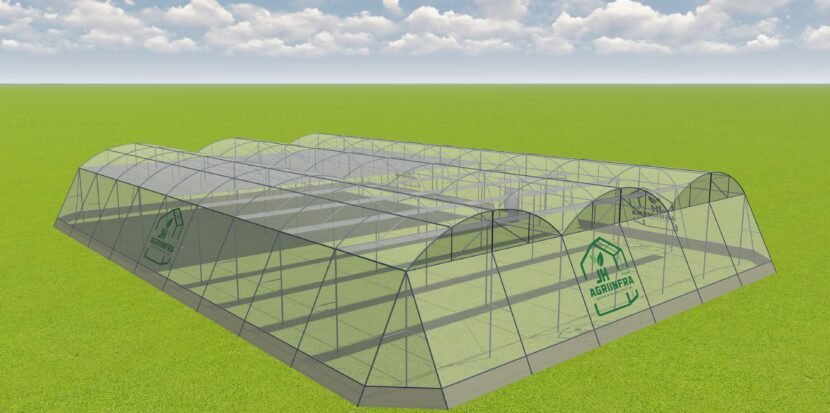 Dome-shaped shade net house by JH Agriinfra in India for protected and sustainable farming