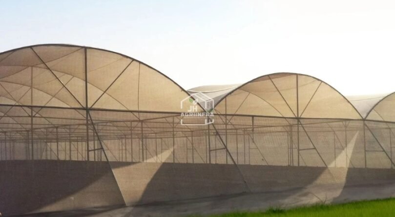 Dome Shaped Shade Net House Dome-shaped shade net house manufactured by JH Agriinfra, a global leader in agricultural infrastructure.