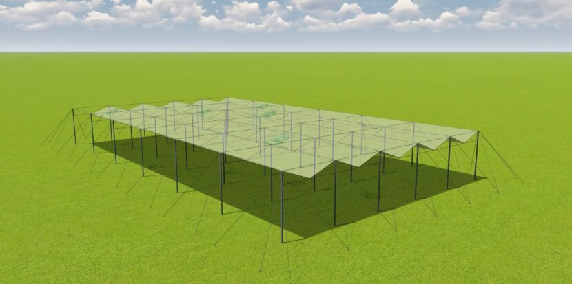International-grade rain protection system for fruit crops, developed by JH Agriinfra to enhance productivity and protect yields worldwide