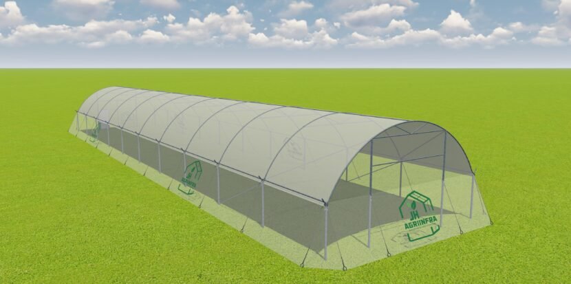 Poly tunnel greenhouse by JH Agriinfra with durable structure for all-season protected cultivation